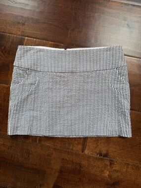 Necessary Objects Seersucker Striped Mini Skirt